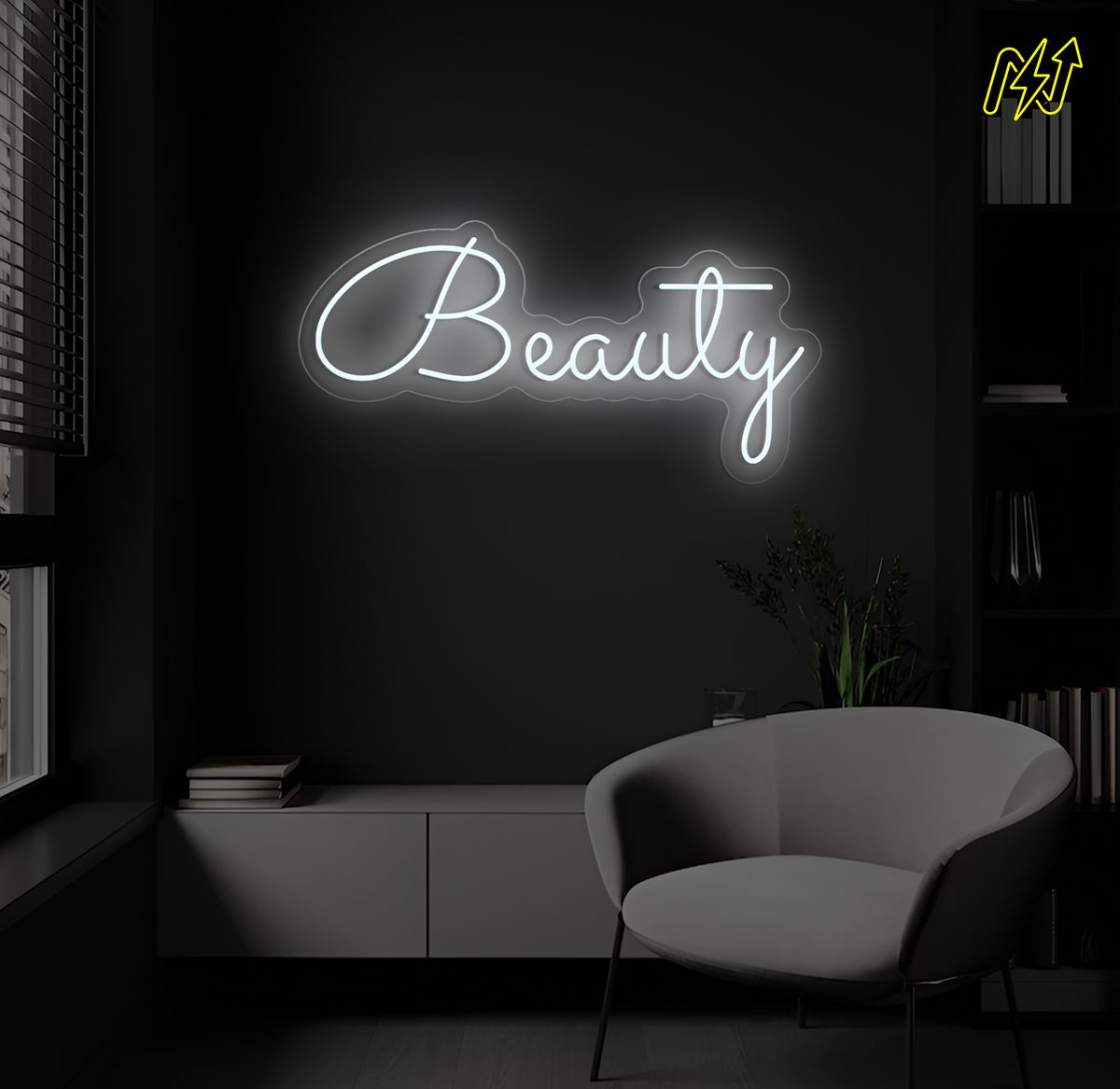 Beauty LED-neonbord in Koud Wit