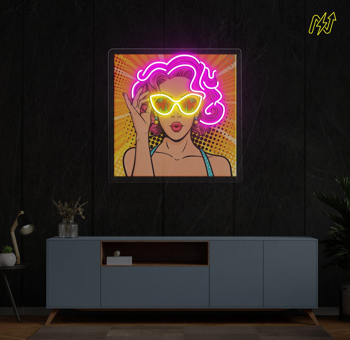 NEON ART: Electric Pop Art Queen LED-neonbord